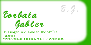 borbala gabler business card